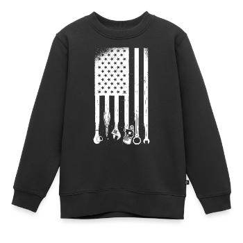 Mécanicien automobile mécanicien - Sweat Premium enfant bio - noir - Devant - AI Model Kid Female (0cm)