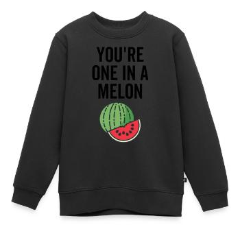 Du bist einer in einer Melone - Kinder Premium Organic Sweatshirt - Schwarz - Vorne - AI Model Kid Female (0cm)