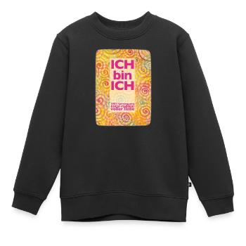 Regenbogen Spiralen Ich bin Ich - Sonja Ariel - Kinder Premium Organic Sweatshirt - Schwarz - Vorne - AI Model Kid Female (0cm)