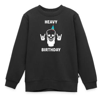 Heavy Birthday - Kinder Premium Organic Sweatshirt - Schwarz - Vorne - AI Model Kid Female (0cm)