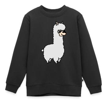 Alpaca Cool - Kinder Premium Organic Sweatshirt - Schwarz - Vorne - AI Model Kid Female (0cm)