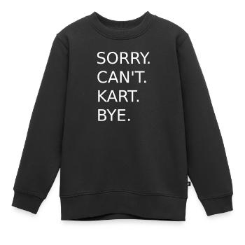 Pardon. Ne. Kart. Au revoir. - Sweat Premium enfant bio - noir - Devant - AI Model Kid Female (0cm)