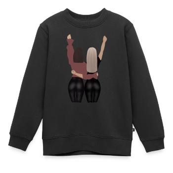 Meilleurs ami - Sweat Premium enfant bio - noir - Devant - AI Model Kid Female (0cm)