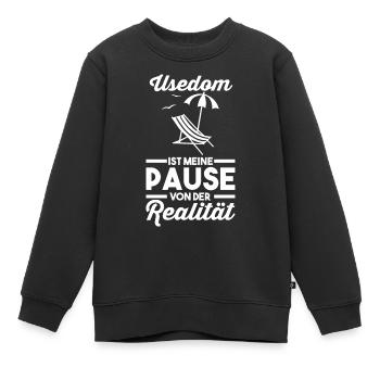 Ostsee Usedom - Kinder Premium Organic Sweatshirt - Schwarz - Vorne - AI Model Kid Female (0cm)