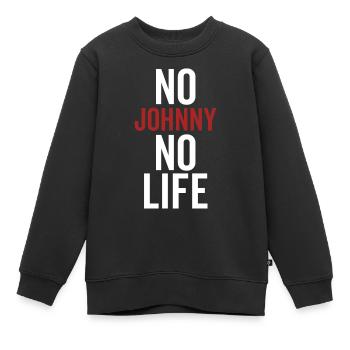 Pas de Johnny Pas de vie - Sweat Premium enfant bio - noir - Devant - AI Model Kid Female (0cm)