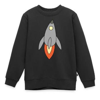 Fusée - Sweat Premium enfant bio - noir - Devant - AI Model Kid Female (0cm)