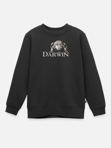 Darwin Aligator - Kinder Premium Organic Sweatshirt - Schwarz
