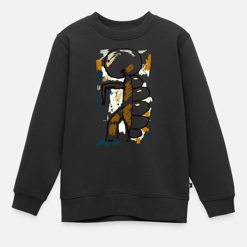 Art Abstrait - Sweat Premium enfant bio - noir