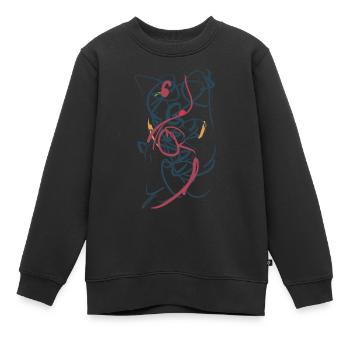 abstrakt - Kinder Premium Organic Sweatshirt - Schwarz - Vorne - AI Model Kid Female (0cm)