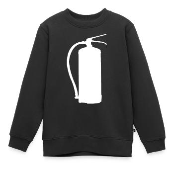 Conception d’extincteur - La sécurité d’abord dans le style - Sweat Premium enfant bio - noir - Devant - AI Model Kid Female (0cm)