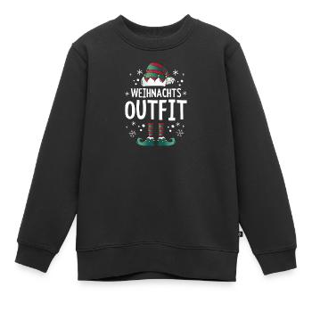 Weihnachten Weihnachtsoutfit Elf Xmas - Kinder Premium Organic Sweatshirt - Schwarz - Vorne - AI Model Kid Female (0cm)