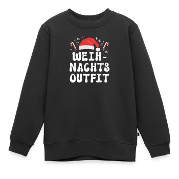 Weihnachten Weihnachtsoutfit Xmas - Kinder Premium Organic Sweatshirt - Schwarz - Vorne - AI Model Kid Female (0cm)