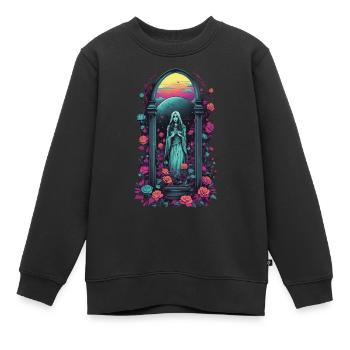 Retro Goth Vaporwave Viktorianisch Streetwear - Kinder Premium Organic Sweatshirt - Schwarz - Vorne - AI Model Kid Female (0cm)