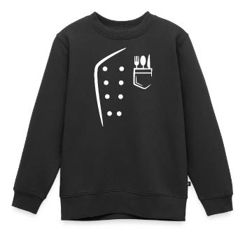 Chef, Travail, Bourreau de travail, Profession, Succès, Carrière - Sweat Premium enfant bio - noir - Devant - AI Model Kid Female (0cm)