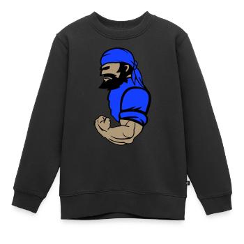 pirate - Sweat Premium enfant bio - noir - Devant - AI Model Kid Female (0cm)