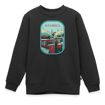 Majesté d'Istanbul: Mosquée sublime - Sweat Premium enfant bio - noir - Devant - AI Model Kid Female (0cm)