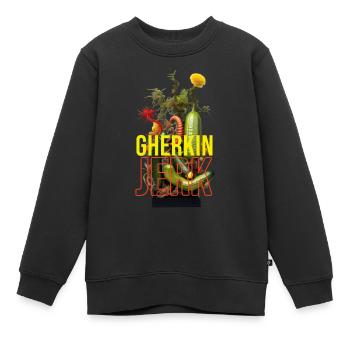 IMG 7157 - Kinder Premium Organic Sweatshirt - Schwarz - Vorne - AI Model Kid Female (0cm)