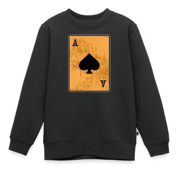 Jackpot Casino Zocken Poker Kartenspiel Pokerrunde - Kinder Premium Organic Sweatshirt - Schwarz - Vorne - AI Model Kid Female (0cm)