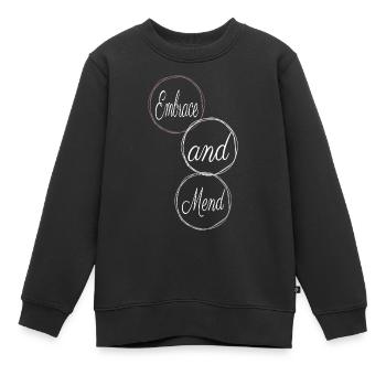 Citations de guérison Relations de soutien - Sweat Premium enfant bio - noir - Devant - AI Model Kid Female (0cm)
