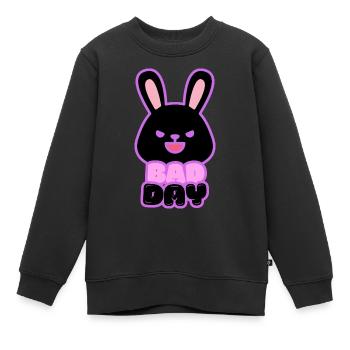 Mauvais jour lapin - Sweat Premium enfant bio - noir - Devant - AI Model Kid Female (0cm)