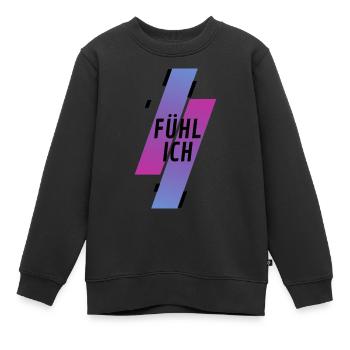 Spruch, Fühl Ich. Cooles pinkes Design - Kinder Premium Organic Sweatshirt - Schwarz - Vorne - AI Model Kid Female (0cm)