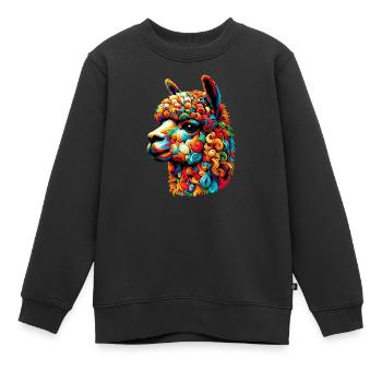 Alpaka - Kinder Premium Organic Sweatshirt - Schwarz - Vorne - AI Model Kid Female (0cm)