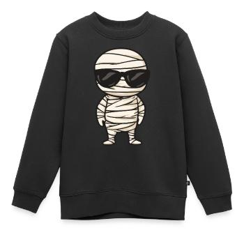 Mumie Halloween Cool - Kinder Premium Organic Sweatshirt - Schwarz - Vorne - AI Model Kid Female (0cm)
