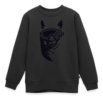 lama alpaka skibrille - Kinder Premium Organic Sweatshirt - Schwarz - Vorne - AI Model Kid Female (0cm)