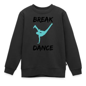 breakdancer bboy - Kinder Premium Organic Sweatshirt - Schwarz - Vorne - AI Model Kid Female (0cm)