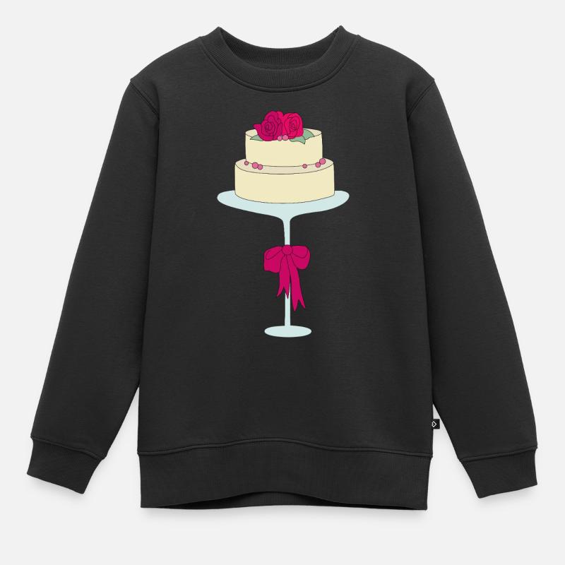 Kuchen Etagere - Kinder Premium Organic Sweatshirt - Schwarz