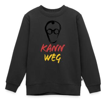 Merz Kann weg - nein zu Merz - Kanzler - Kinder Premium Organic Sweatshirt - Schwarz - Vorne - AI Model Kid Female (0cm)