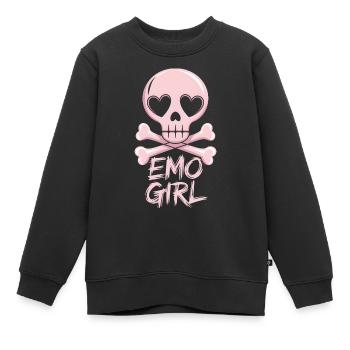 Fille emo ! - Sweat Premium enfant bio - noir - Devant - AI Model Kid Female (0cm)