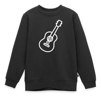 Guitare acoustique Guitare Guitare Cadeau Musicien Guitariste - Sweat Premium enfant bio - noir - Devant - AI Model Kid Female (0cm)