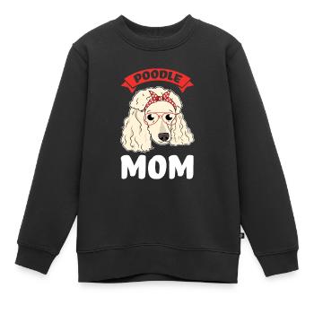 Pudel Pudel Mama Pudel Geschenk - Kinder Premium Organic Sweatshirt - Schwarz - Vorne - AI Model Kid Female (0cm)