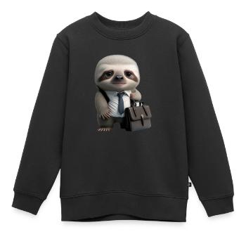 Business Faultier - Kinder Premium Organic Sweatshirt - Schwarz - Vorne - AI Model Kid Female (0cm)