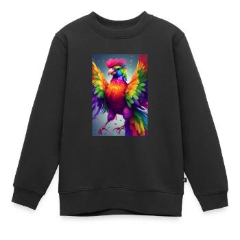 Pride Bird CSD LGBT LGBTQ LGBTQ+ Gay Pride - Kinder Premium Organic Sweatshirt - Schwarz - Vorne - AI Model Kid Female (0cm)