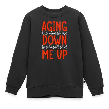 Rentner Opa Alter Senior - Kinder Premium Organic Sweatshirt - Schwarz - Vorne - AI Model Kid Female (0cm)