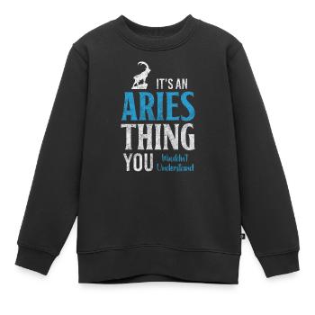 Horoscope Astrologie Superstition Fierté - Sweat Premium enfant bio - noir - Devant - AI Model Kid Female (0cm)