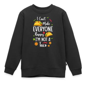 Burrito culinaire préféré des gourmets mexicains - Sweat Premium enfant bio - noir - Devant - AI Model Kid Female (0cm)