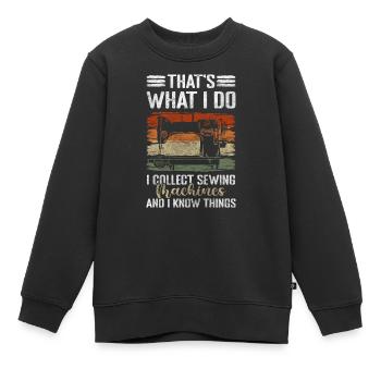 Clothing Hobby Bespoke Tailor - Kids Premium Organic Sweatshirt - black - Front - AI Model Kid Female (0cm)