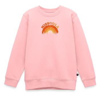 Vintage Missoula Montana Fan Retro Cool Sunset - Kinder Premium Organic Sweatshirt - Rosa - Vorne - AI Model Kid Female (0cm)