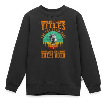Moderator Mikrofon Hobby Kanal - Kinder Premium Organic Sweatshirt - Schwarz - Vorne - AI Model Kid Female (0cm)
