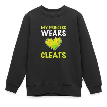Softball Joueurs de softball - Sweat Premium enfant bio - noir - Devant - AI Model Kid Female (0cm)