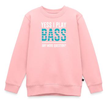 Basse guitare bassist joueur EADG basse musique - Sweat Premium enfant bio - rose - Devant - AI Model Kid Female (0cm)