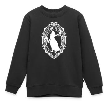 Druid - Sweat Premium enfant bio - noir - Devant - AI Model Kid Female (0cm)