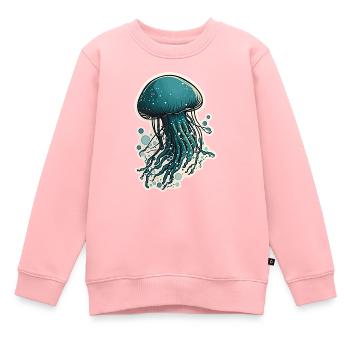 Eine Qualle - Kinder Premium Organic Sweatshirt - Rosa - Vorne - AI Model Kid Female (0cm)