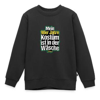 Kostüm in der Wäsche Retro Neunziger 90er 80er - Kinder Premium Organic Sweatshirt - Schwarz - Vorne - AI Model Kid Female (0cm)
