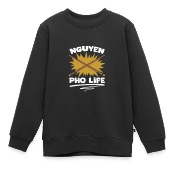 Awesome Nguyen Pho Life Pho Soup For A Vietnamese - Kinder Premium Organic Sweatshirt - Schwarz - Vorne - AI Model Kid Female (0cm)