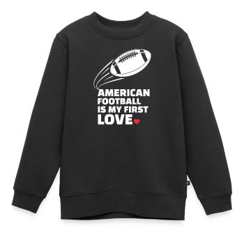 Ich Liebe Den Amerikanischen Fußball Stylish - Kinder Premium Organic Sweatshirt - Schwarz - Vorne - AI Model Kid Female (0cm)