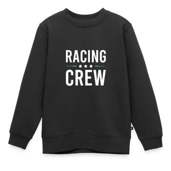 Racing Crew - Kinder Premium Organic Sweatshirt - Schwarz - Vorne - AI Model Kid Female (0cm)